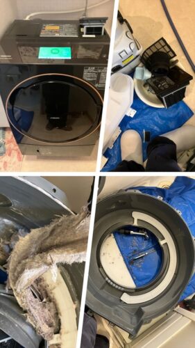 品川区ドラム式洗濯機分解クリーニング
