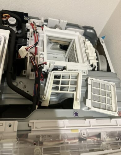 日立ドラム式洗濯機：bd-sx110crの内部の汚れ