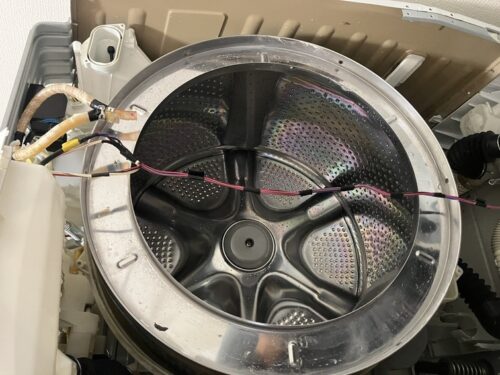 クリーニング後の日立ドラム式洗濯機　ドラム