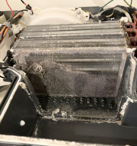 パナソニックドラム式洗濯機：ヒートポンプの汚れ